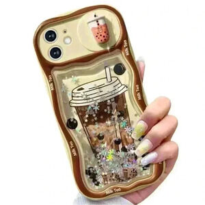 iPhone Cover Boba Milk Tea with Sliding Camera-NWT